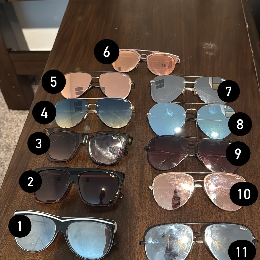 Free Quay Sunglasses Collection - Black, Brown, Blue, Pink